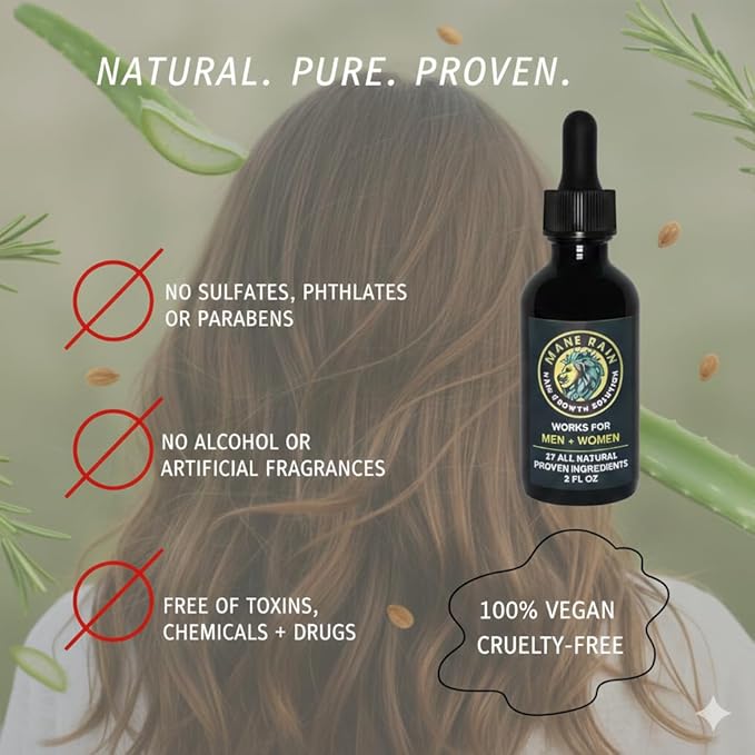 Hair Growth for Men and Women-Z-LAB27™ BioActive Plant Formula Awakens Hibernating Roots-Stimulates and Nourishes Scalp-Blocks DHT-Fuller Thicker Hair-Made in USA