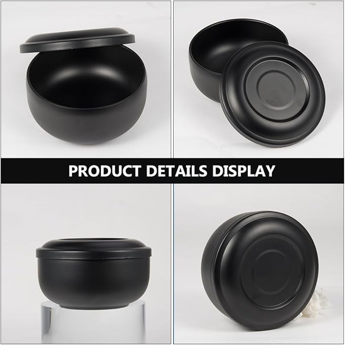 DECHOUS Stainless Steel Shaving Soap Bowl with Lid Men’s Foaming Bubble Bowl for Manual Shaving Grooming Accessories