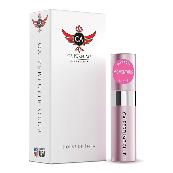 CA Perfume Impression of Momentous for Women Floral Scent Long Lasting Perfumes for Women Eau De Parfum Travel Size Refillable Atomizer Spray 0.27 Fl Oz 8ml