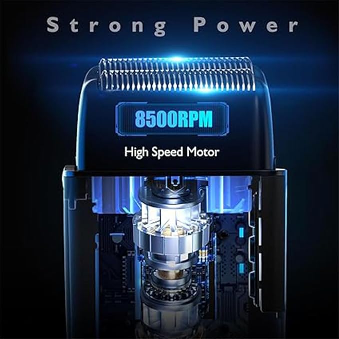 Beard Trimmer for Men - Cordless Electric Foil Beard Hair Trimmer Shavers with LCD Display, Rechargeable Electric Razor Face Trimmers Gifts for Him