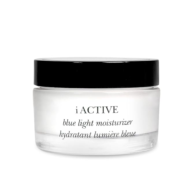 NOW BEAUTY iActive Blue Light Moisturizer - Hydration - Improves Skin Elasticity - Lightweight Moisturizer for Face – Vegan – Sulfate & Paraben Free – For Men & Women – Travel Size - 1.7 oz