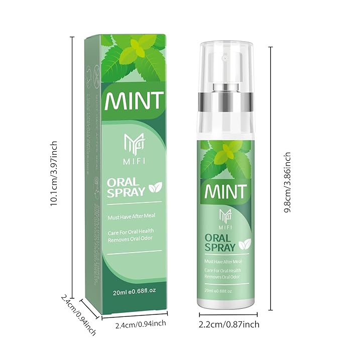 PEGO Adult Oral Spray,Portable Mouth Spray,Breath Fresheners,Fruit-Flavored,Sugar-Free,Dry Mouth Spray,Fights Bad Breath,Oral Care Spray,Long-Lasting(Mint Flavor*2Pack)