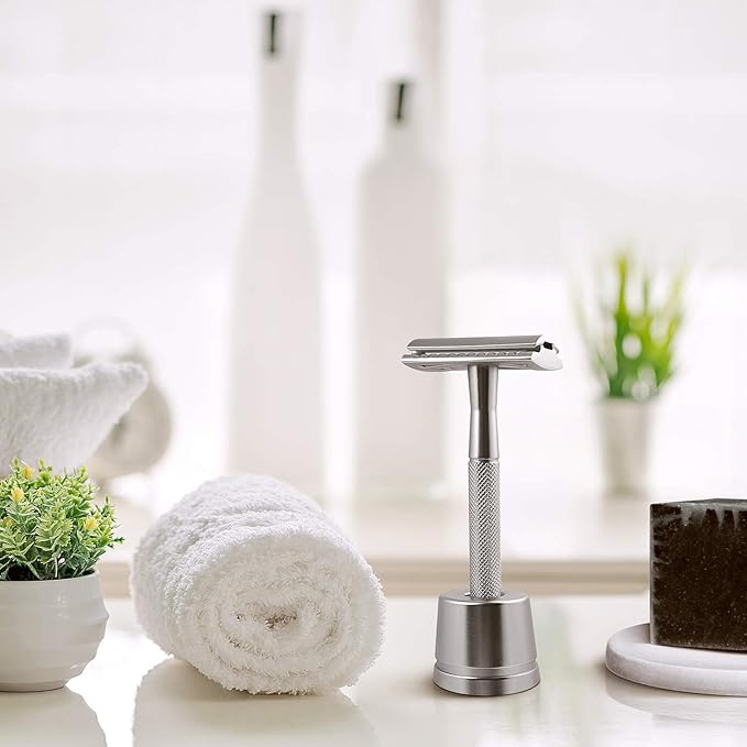 Bambaw Mint Green Safety Razor Stand | Razor Holder Stand | Shaving Razor Stands does not fit all Safety Razors | Shaver Holder Stand Razor Base | Double Edge Razor Stand | Single Razor Stand