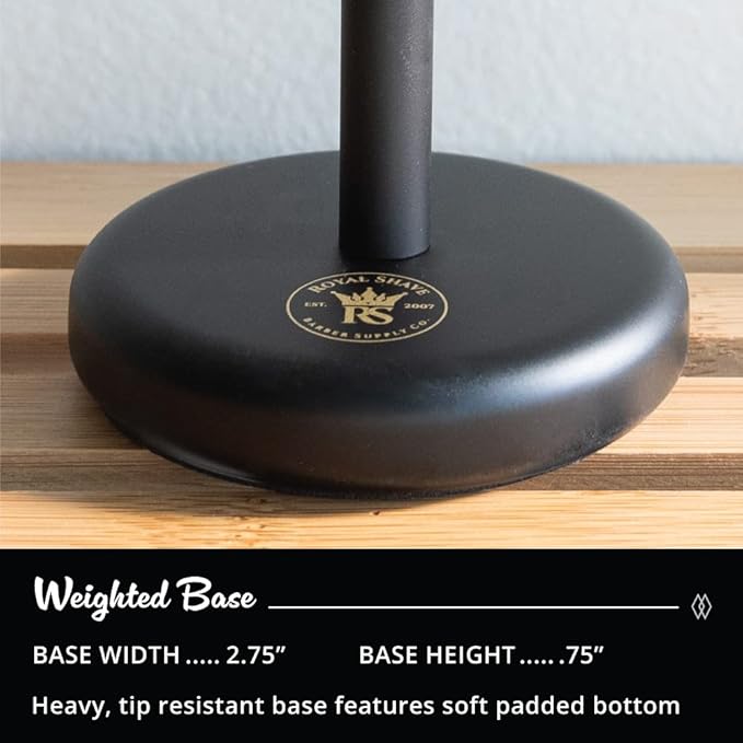 RoyalShave Safety Razor and Brush Stand - Powder Coated Black