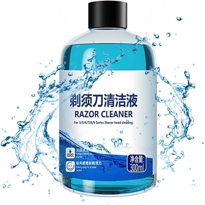 300ml Shaving Head Cleaner Refill Liquid Compatible For Philips(Series 3/5/7/9000) ，Quick Clean Cartridges – Replacement For Cleaning Cartridges (JC301 /JC302/CC13/CC16/HQ200) For Shaver Station(1PCS)