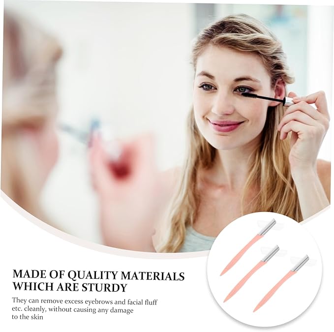 FRCOLOR 9pcs Eyebrow Facial Hair Trimmers Handle for Precision Brow Shaping Portable and Lightweight for Easy Use at