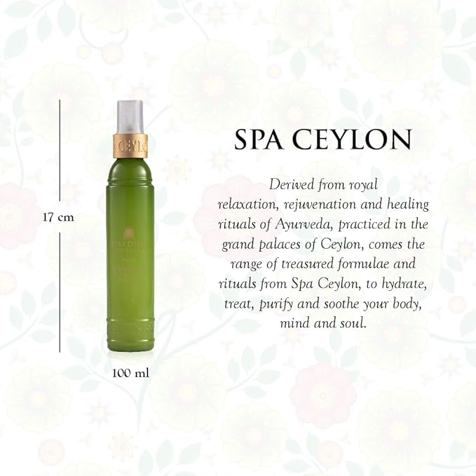 SPA CEYLON Peace Relaxing Body and Pillow Mist, Herbal Skin Care Spray with Lemongrass, Lavender and Peppermint, Hydrating & Calming, Vegan & Cruelty-Free