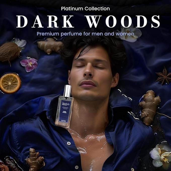 Instyle Fragrances Platinum Collection Dark Woods, Inspired by T. Ford's Blac.k Orchid, Premium Unisex Eau de Parfum, CLEAN, Vegan, Paraben-Free, Never Tested on Animals, 3.4 Fluid Ounces
