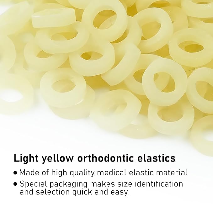 Orthodontic Rubber Bands for Braces 3/16'' Heavy 6.5 oz, 500 Pcs Dental Intraoral Elastic Bands