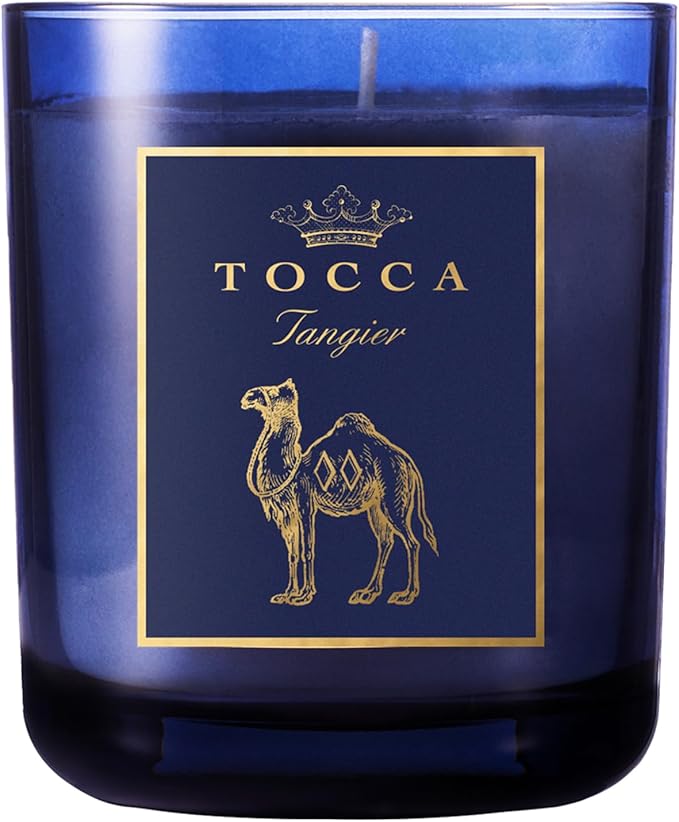 TOCCA Tangier 10oz Candle - Vanilla & Tabak Scented, Hand Poured Soy-Wax Blend with 100% Cotton Wick, 60 Hour Burn Time