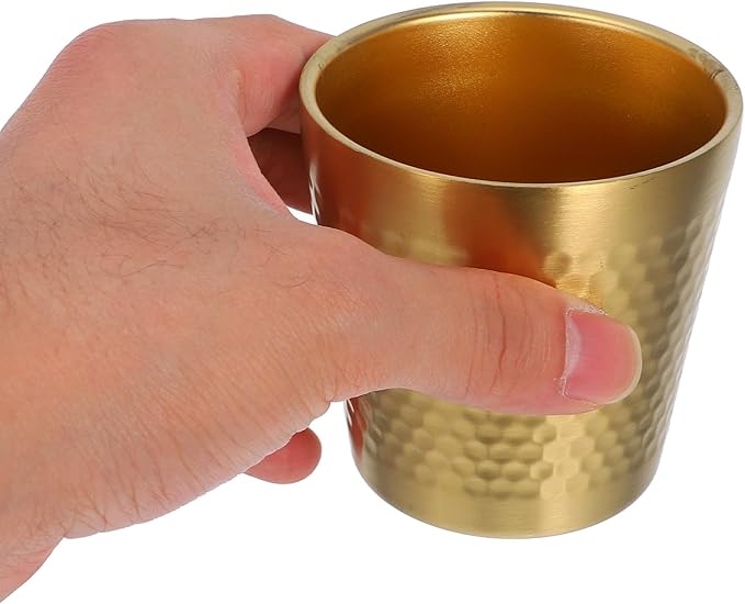 TEHAUX Stainless Steel Shaving Bowl 175ml Men Shaving Soap Bowl Hammer Texture Sturdy Shave Mug for Household Grooming