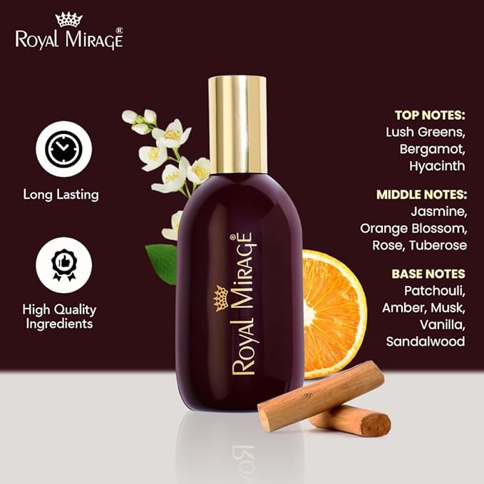 Royal Mirage Original Eau de Cologne for Men - Premium Bergamot & Jasmine Fragrance Spray - 120ml (4 oz) Long-Lasting EDC - Authentic Heritage Scent