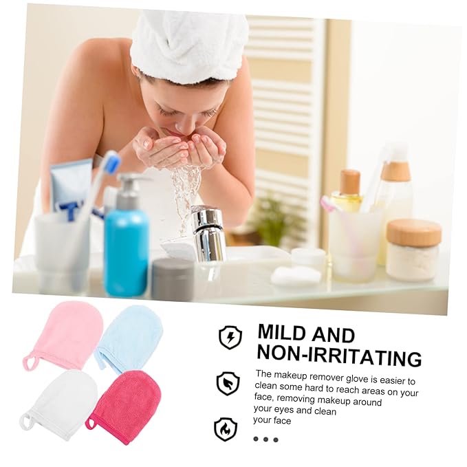20pcs Facial Cleaning Gloves Sleep Mask Mitts Makeup Remover Mitts for Women Men Home Use