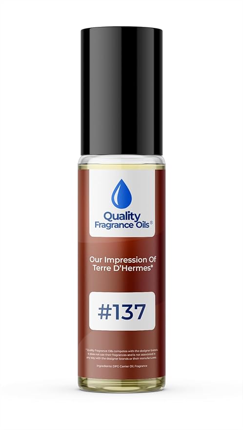 Quality Fragrance Oils' Terre D'Hermes Impression #137 | Long-Lasting Perfume Oil, Alcohol-Free, Strong Scent, 10ml Roll-On | Affordable Alternative to Designer Fragrances