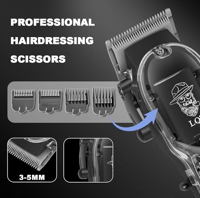 Valentines Day Gifts for Him Hair Clippers for Men with LED Display, 4-Piece Premium Grooming Kit with Magnetic 3D Rotary Shaver, Foil Shaver & Compact Nose Trimmer, Complete Cordless Set for Home Use