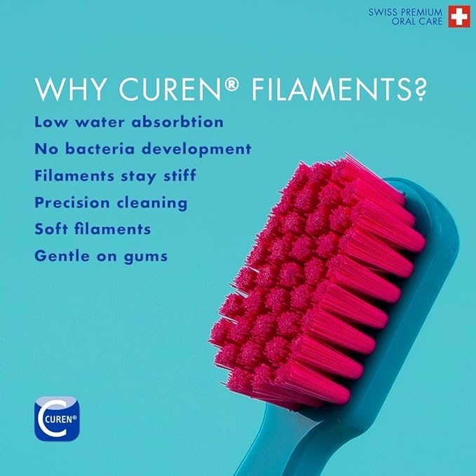 Curaprox CS 5460 Ultra-Soft Toothbrush – for Sensitive Teeth & Gums | Gentle Plaque Removal | 3-Pack |Random Colour
