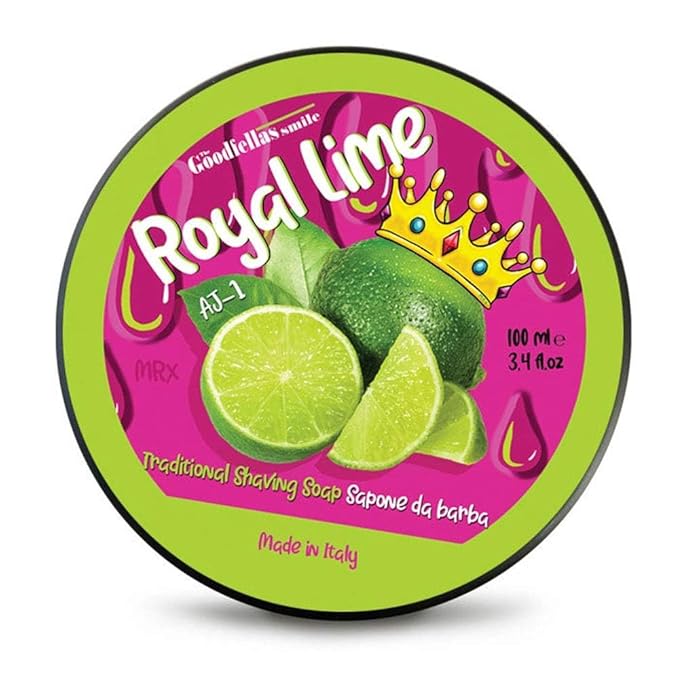 The Goodfellas' smile, ROYAL LIME Shave Soap, 3 in 1 Shampoo, and Aftershave Splash Bundle, Made in Italy