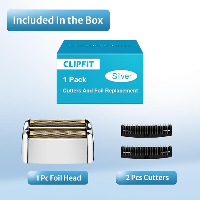 FXFS2 Foil Shaver Replacement Foil Compatible with Babyliss Foil Shaver FXFS2, Silver Color, 1Pack