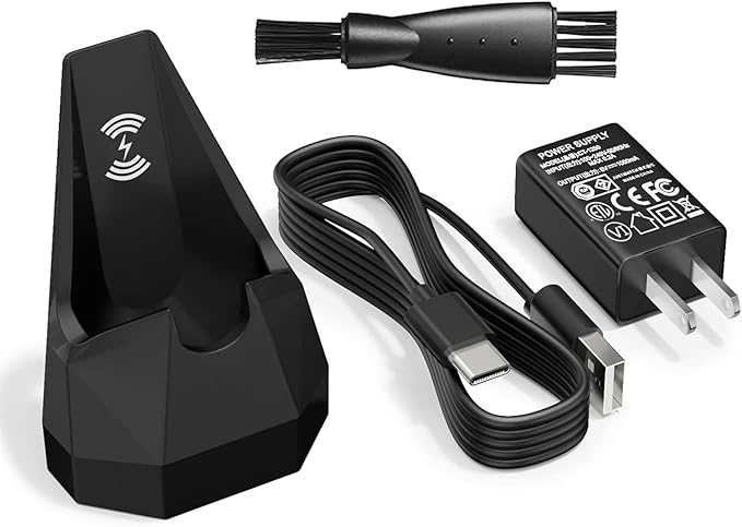 Replacement Charger for MANSCAPED 4.0 Compatible with MANSCAPED The Lawn Mower 4.0 Weed Whacker Electric Groin Hair Trimmer & Ear Hair Trimmer Charging Dock Base Station with Adapter Power Cord