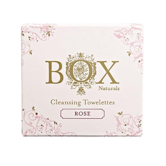Cleansing Towelettes Organic Essential Oils Biodegradable (Rose) 12 Pack For Face and Body - Wet Wipes