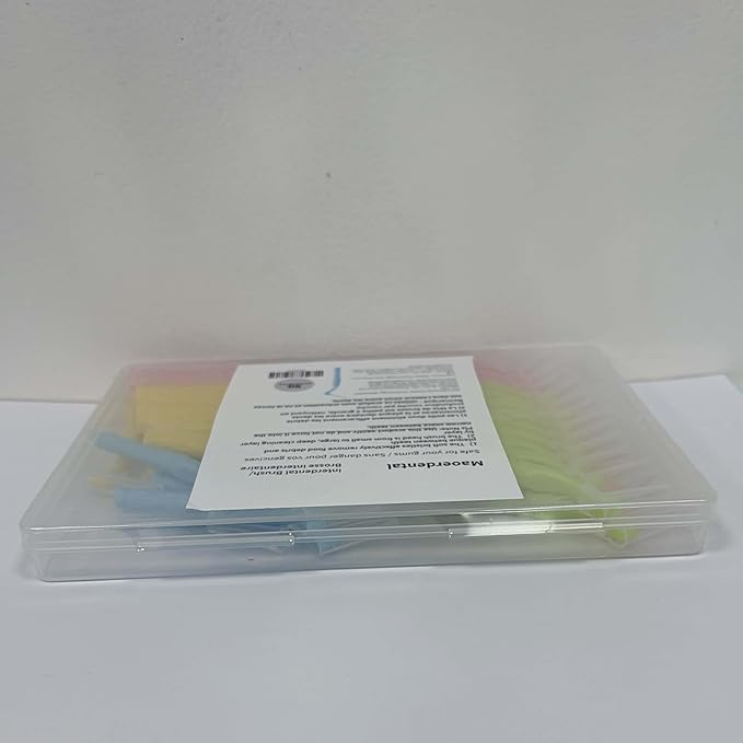 50PCS L-Shaped Interdental Brushes Braces Toothbrush Short Handle,5 Different Sizes Dental Floss Brush Angled Interdental Toothpick
