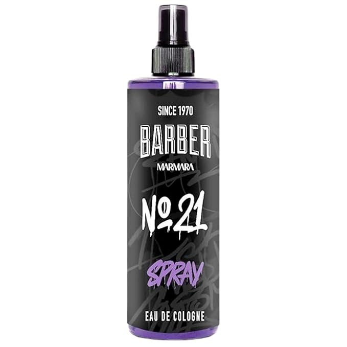 barber marmara Eau de Cologne Pump Spray Mens Graffiti After Shave Men's Fragrance Water Shaving Water Men Barber Men's Fragrances Body Spray Barbershop Travel Size (50 ml, No21)