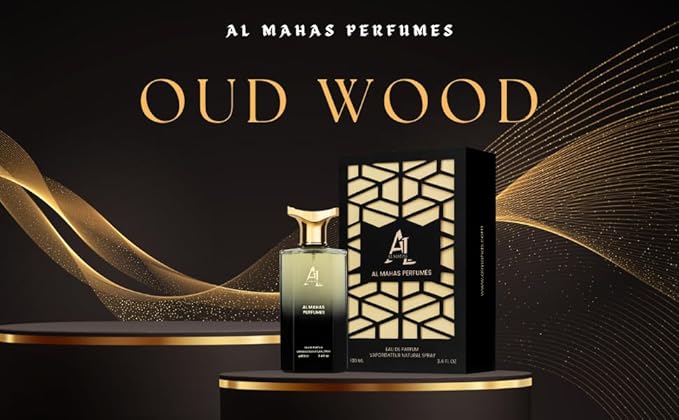 Oud Wood Perfume - Eau de Parfum 100 ml (3.4 Oz) Long Lasting Bold Men Perfume, Floral Woody Scent Arabian Cologne. Notes: Cardamom, Pink Pepper, Patchouli, Amber, Oud