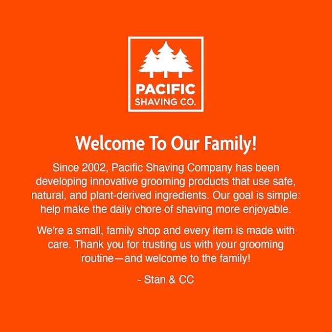 Pacific Shaving Company Natural Shaving Cream - Shea Butter + Vitamin E Shave Cream for Hydrated Sensitive Skin - Clean Formula for a Smooth, Anti-Redness + Irritation-Free Shave Cream (7 Oz, 3 Pack)