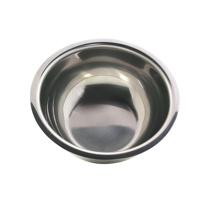 Edwin Jagger RN6 Contemporary Stainless Steel Classic Luxury Shaving Bowl for Shaving Cream or Shaving Soap for Men and Women