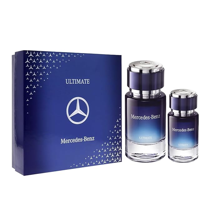 Mercedes Benz For Men Ultimate Giftset - Eau de Parfum for Men - Long Lasting Mens Cologne - Amber, Patchouli Cologne for Men - Perfume for Men - 2 Pc