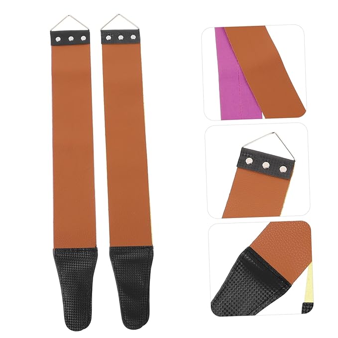 BESTYASH 2pcs Manual Strop Tools for Precision Sharpening Dual-sided Strop for Straight Father Day Random