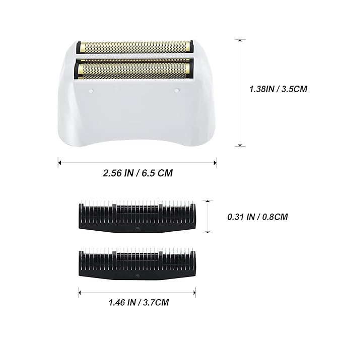 Pro Shaver Replacement Foil and Cutters compatible with andis 17150(TS-1)/17155/17200 shaver ProFoil Lithium replacement" Silver 2 Pack