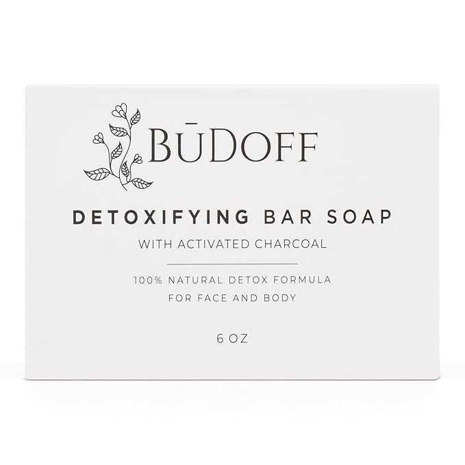 Activated Charcoal Body Wash Bar Soap - Gently Remove Excess Oil & Impurities - Clears Pores - Acne - Shea, Cocoa, and Mango Butter Men, Women, Teens, Kids Face and Body 6 Oz Bar Soap Made in USA