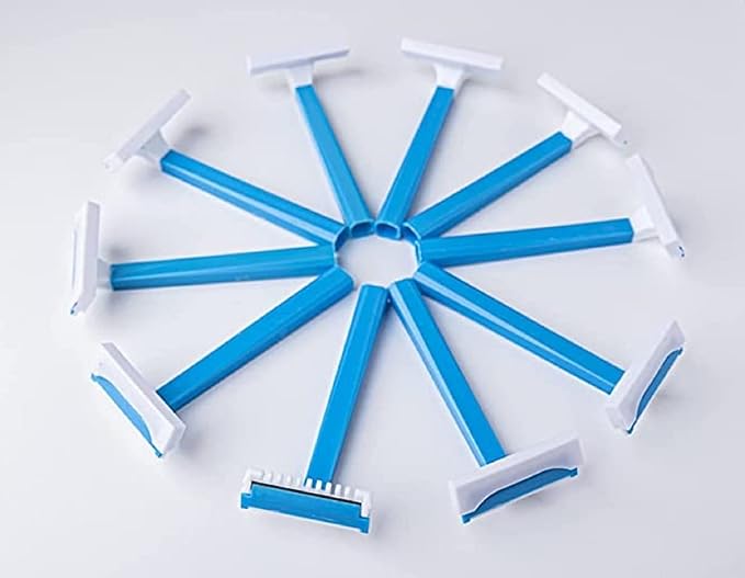Disposable Body Razor for Men (10 Pack) - Sensitive Body Razors/Blades (Blue)