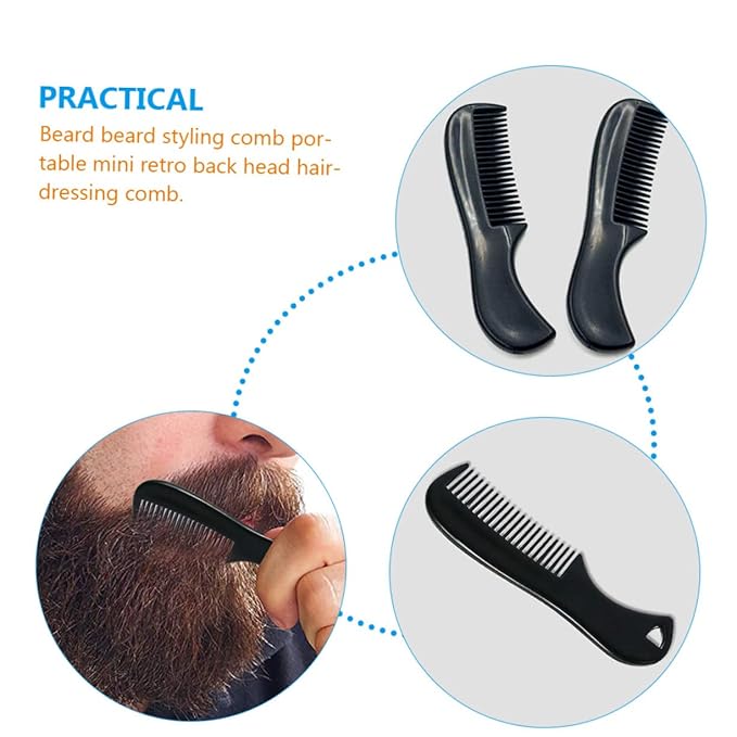 4sets Men's Hair Comb Pocket-sized Beard Comb Brush Styling Tool Portable Grooming 10pcs*4