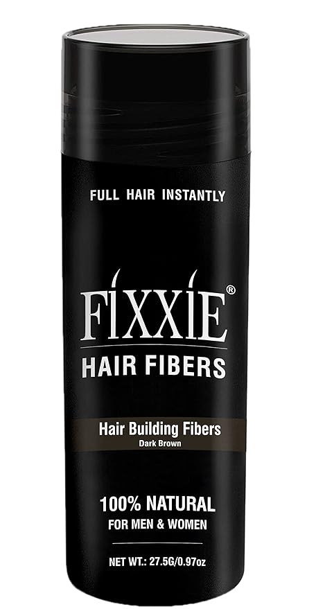 Hair Building Fibers DARK BROWN for Thinning Hair 27.5g Bottle, Hair Fibre Concealer for Hair Loss for Men and Women, Naturally Thicker Looking Hair with Keratin Hair Fibres