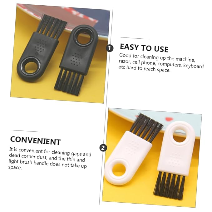 NOLITOY 120pcs Electric Razor Brush Shaving Cleaning Tool Bristle Brush Hair Clipper Cleaning Replacement Heads for Barber Shops