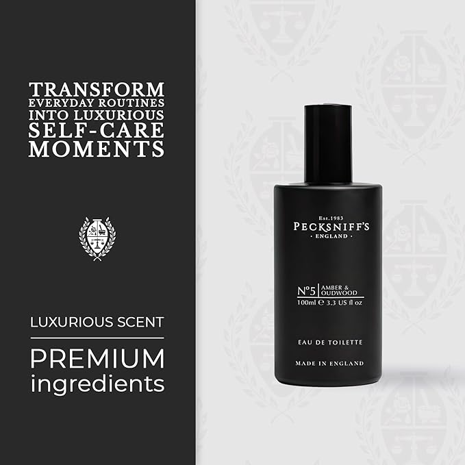 Pecksniff's Mens Eau de Toilette Amber Oud Wood, 100 ml / 3.3 fl oz