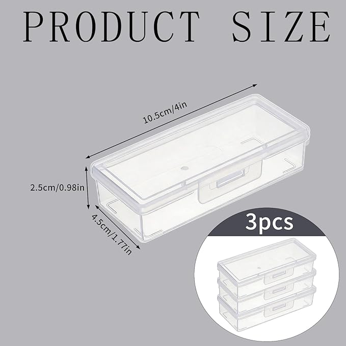 6Pcs Cotton Swab Holder for Travel,Portable Dental Floss Case Clear Plastic Cotton Pad Holder,Travel Floss Picks Case Storage Containers with Dustproof Lid