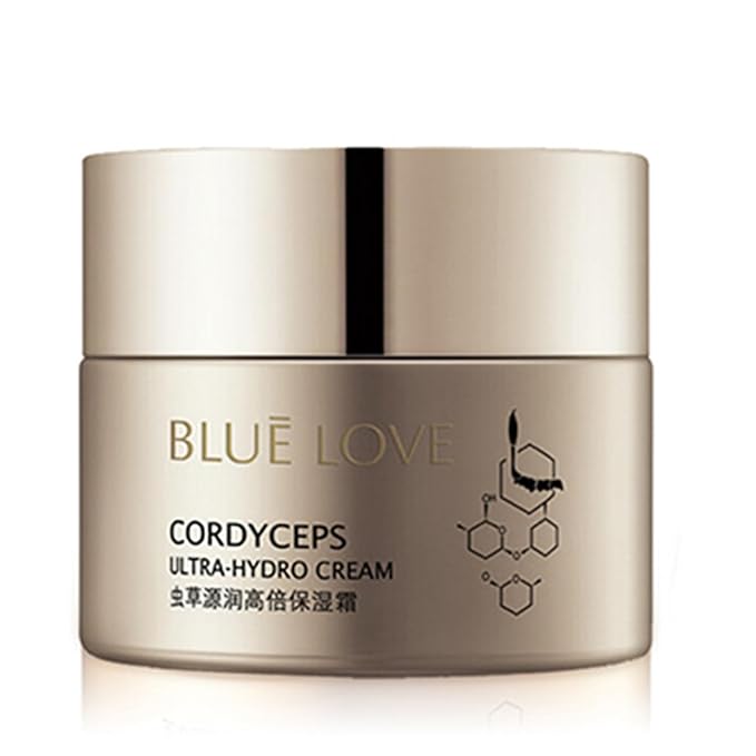 BLUE LOVE Cordyceps Hydrating Face Cream - Anti-Aging Moisturizer for Dry Skin, Deep Nourishment for Men & Women, All Skin Types, Non-Greasy Formula
