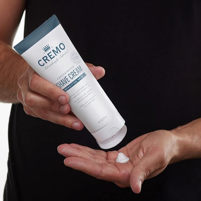 Cremo Barber Grade Sensitive Shave Cream, Astonishingly Superior Smooth Shaving Cream for Men, Fights Nicks, Cuts and Razor Burn, 6 Fl Oz (Pack of 2)