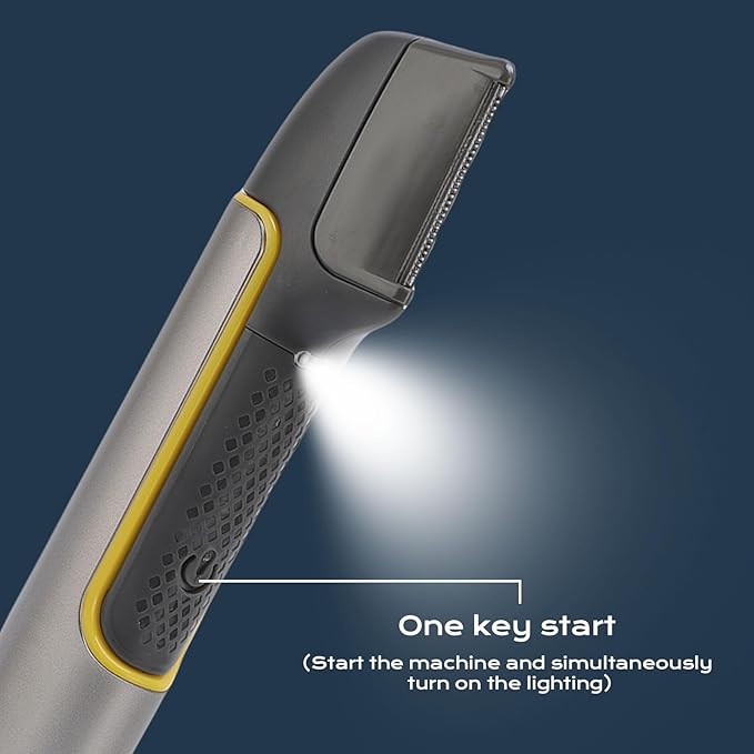 Body Hair Trimmer for Men Extendable Arm Wet Dry Shaving Body Hair Groomer IPX6 Water Proof USB Rechargeable Trimmer for Back Shoulders Chest Legs (USB)