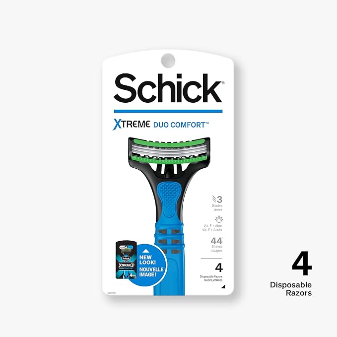 Schick Xtreme 4 Outlast Razor â€” Schick Xtreme4 Disposable Razors Men, 3 Count (Pack of 2)