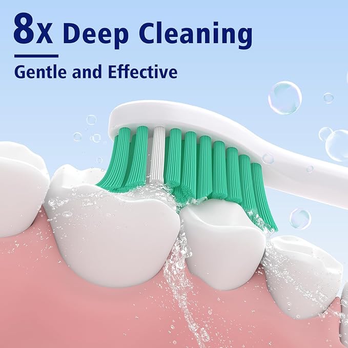 Toptheway Replacement Brush Heads Compatible with Sonicare E-Series Essence Xtreme Elite Advance and CleanCare Screw-On Toothbrush Handles 7022/66, 3 Pack
