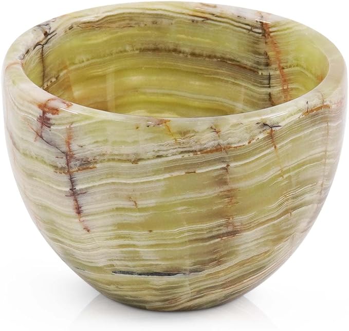 Radicaln Marble Shaving Bowl 3" Inch Green Onyx Handmade Soap Dish for Shaving Cream & Shave Soap, Barber Supplies Stone Bowl for Men’s Grooming Accessories