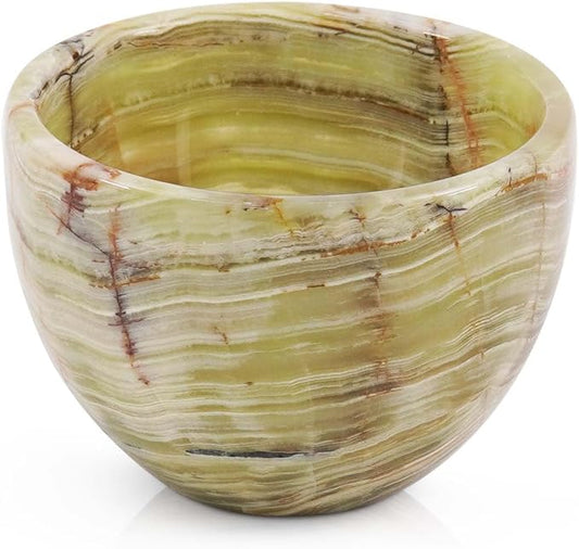 Radicaln Marble Shaving Bowl 3" Inch Green Onyx Handmade Soap Dish for Shaving Cream & Shave Soap, Barber Supplies Stone Bowl for Men’s Grooming Accessories