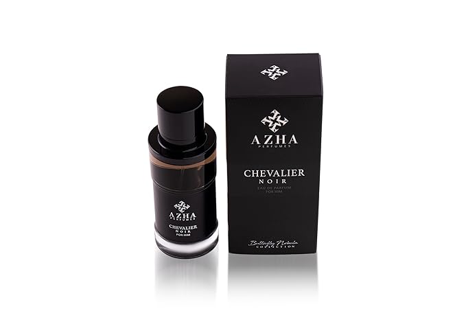 Chevalier Noir Eau de Parfum for Men, Leather Incense Fragrance Spray with Mandarin, Suede & Incense, Premium Long Lasting Men's Cologne, Butterfly Nebula Collection, 3.4 Fl Oz