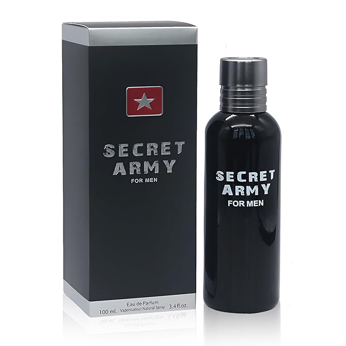 Secret Army Men's Cologne–Eau De Toilette NaturalSpray Perfume for Men Long Lasting Fragrance 3.4Fl Oz For All Occasions