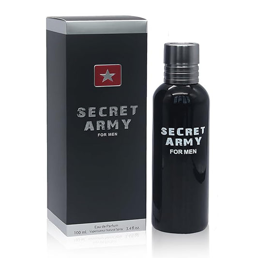 Secret Army Men's Cologne–Eau De Toilette NaturalSpray Perfume for Men Long Lasting Fragrance 3.4Fl Oz For All Occasions