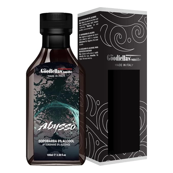 The Goodfellas' smile Soothing Alcohol-Free Aftershave Splash/Tonic, Made in Italy, 100 ml, 3.38 oz (Fresh Citrus, Floral & Oak/ABYSSO)